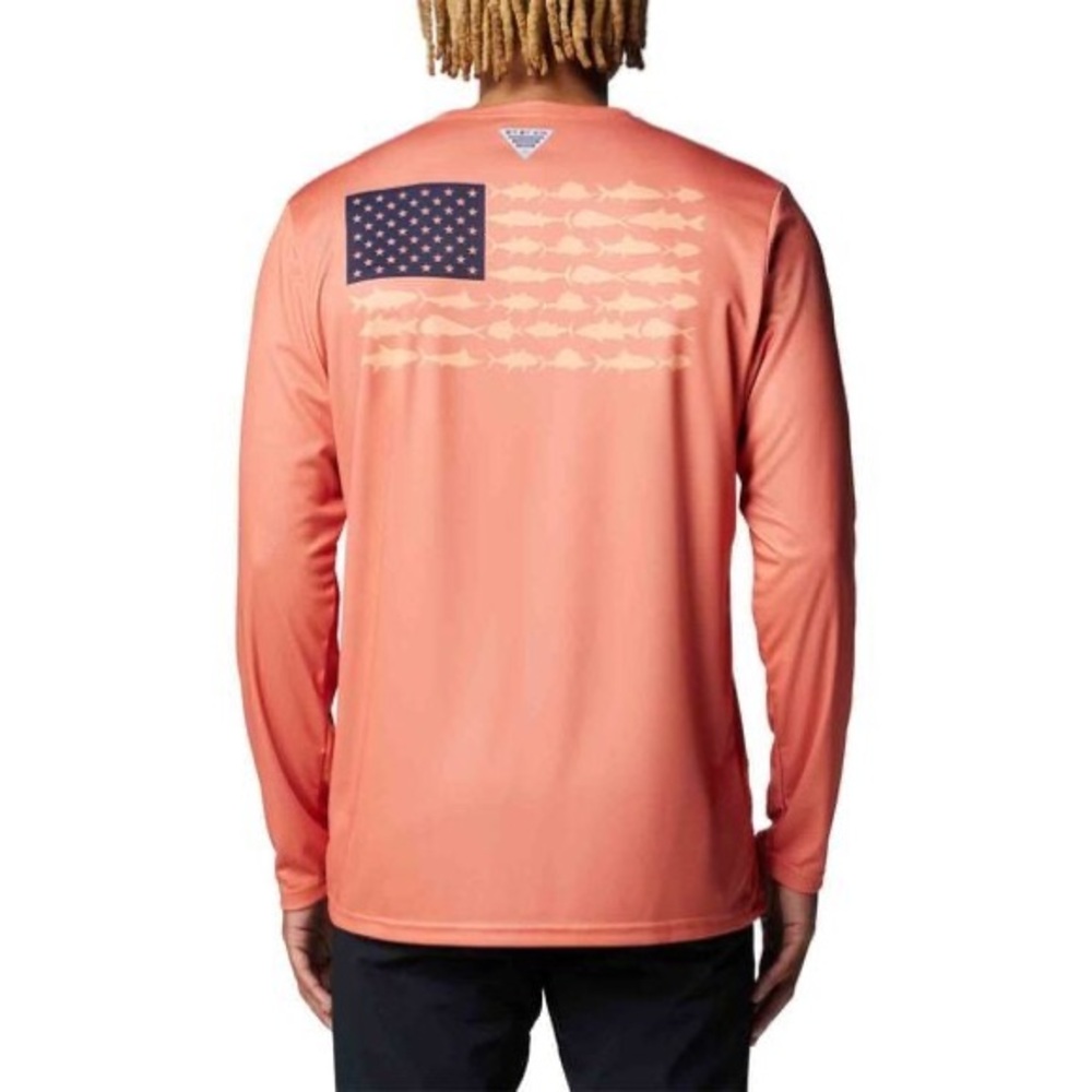 COLUMBIA Men's Terminal Tackle PFG Fish Flag™ Shirt NWT Size M‎